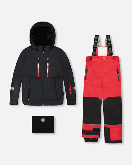 Two-Piece Teknik Snowsuit Red | Deux par Deux | Jenni Kidz