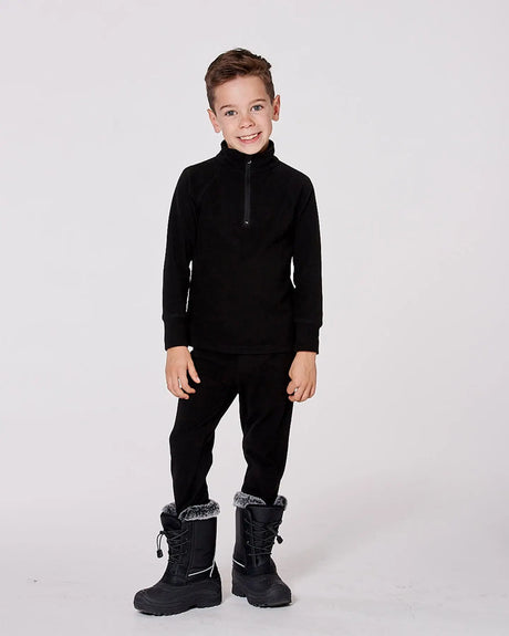 Two-Piece Thermal Underwear Set Black | Deux par Deux | Jenni Kidz