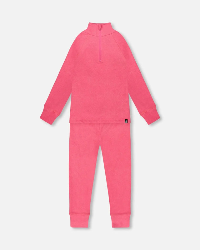 Two-Piece Thermal Underwear Set Candy Pink | Deux par Deux | Jenni Kidz