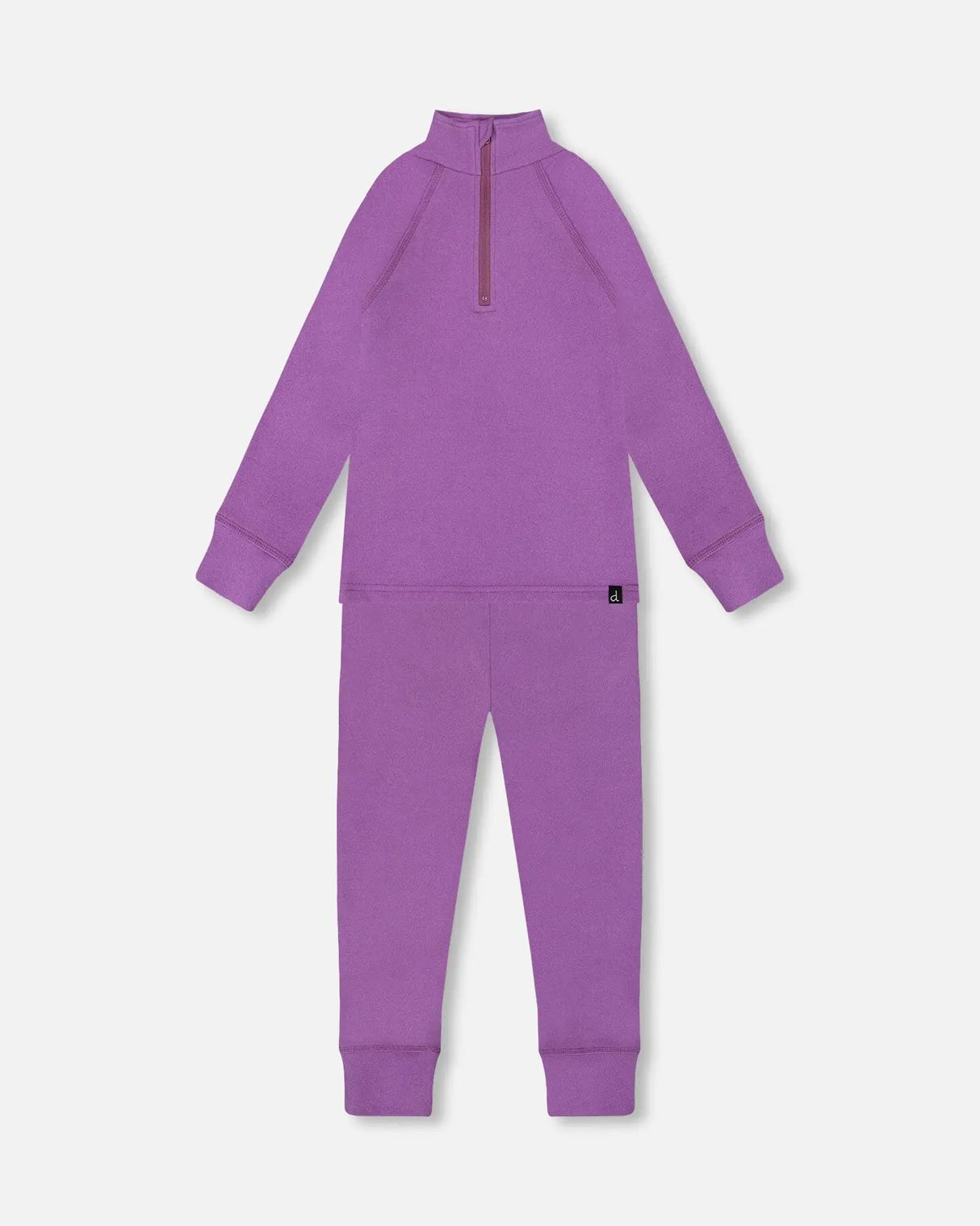 Two-Piece Thermal Underwear Set Lavender | Deux par Deux | Jenni Kidz