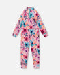 Two-Piece Thermal Underwear Set Pink Watercolor Flower Print | Deux par Deux | Jenni Kidz