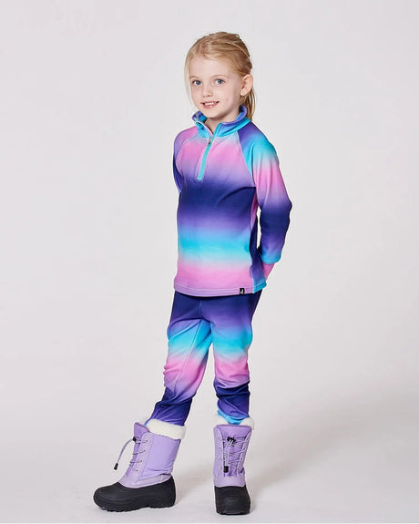 Two-Piece Thermal Underwear Set Purple Gradient | Deux par Deux | Jenni Kidz