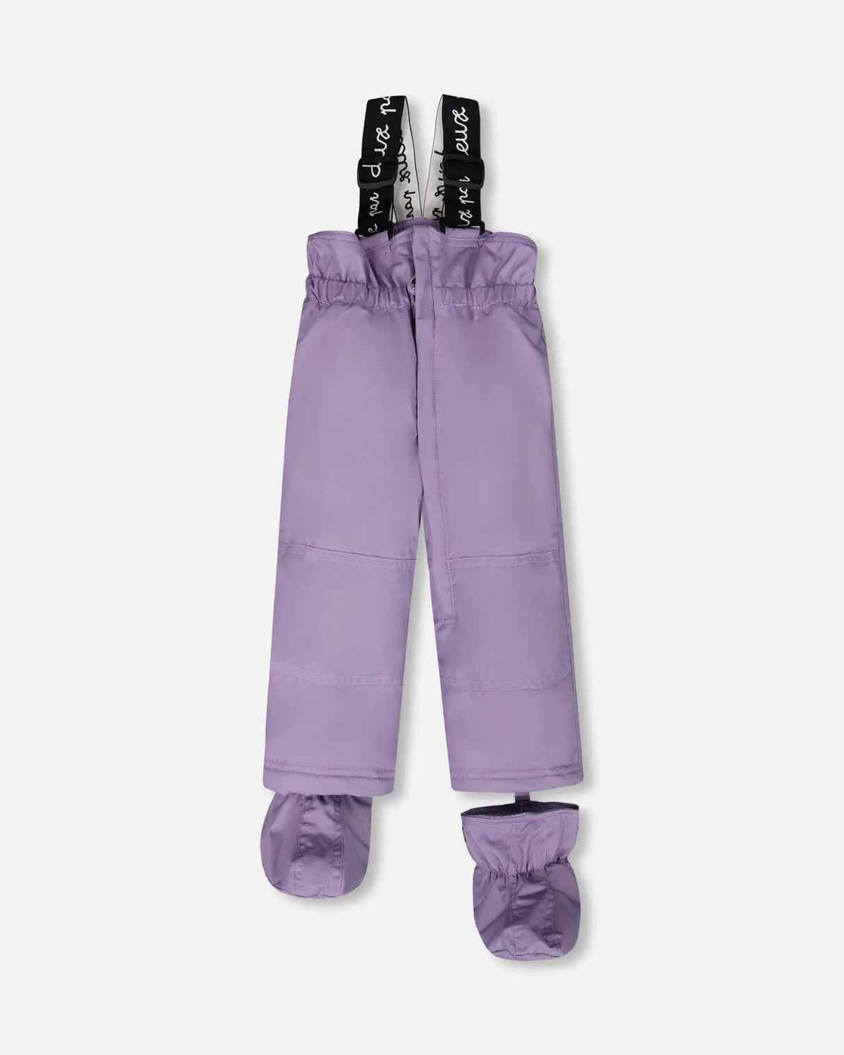 Gray bib pants with ankle snow guards and boot straps, jacket and snow pants, ships fast.