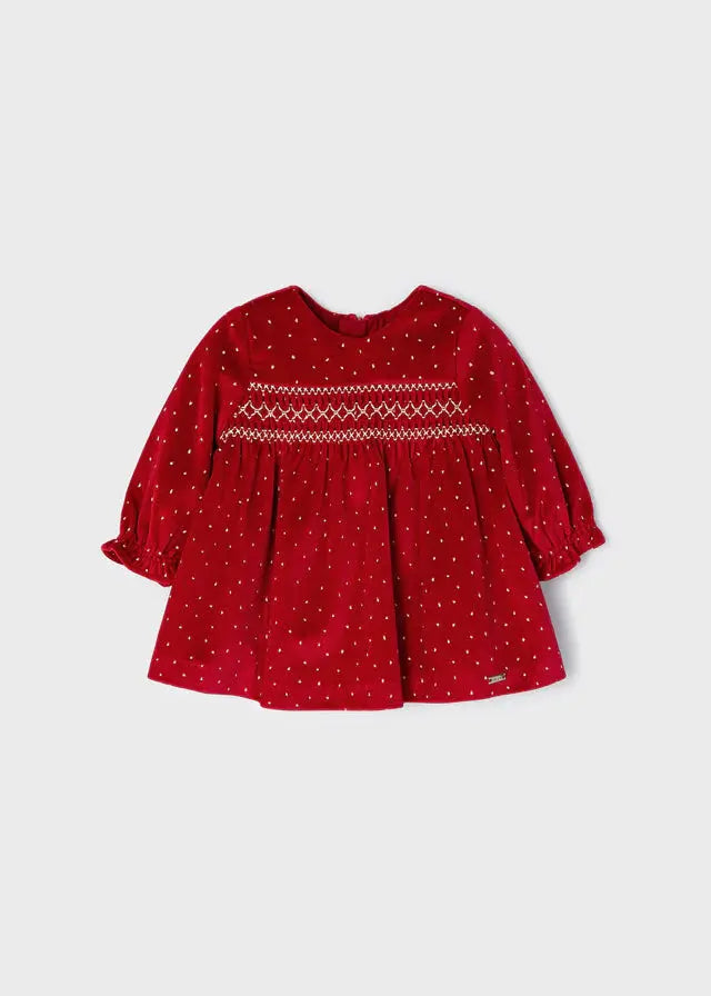 Velvet Baby Girls Dress- Red | Mayoral | Mayoral | Jenni Kidz