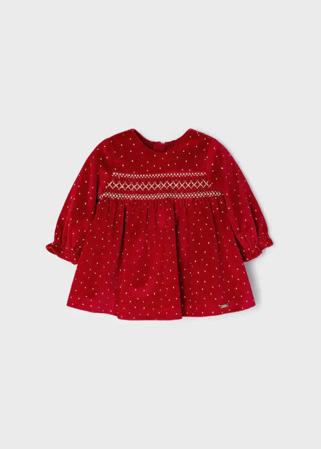 Velvet Baby Girls Dress- Red | Mayoral | Mayoral | Jenni Kidz