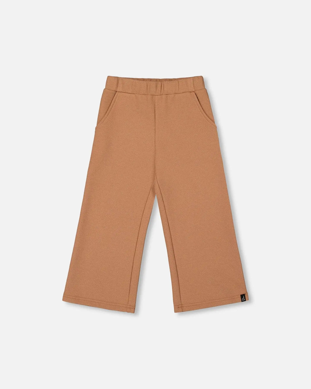 Waffle Flare Leg Pants Caramel Brown | Deux par Deux | Jenni Kidz