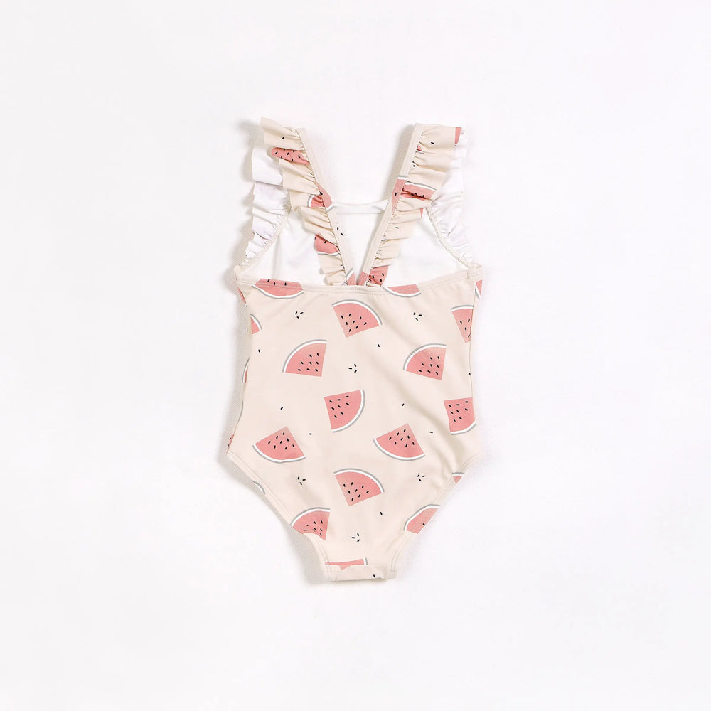 Watermelons on Crème One-Piece Swimsuit | Petit Lem | Petit Lem | Jenni Kidz