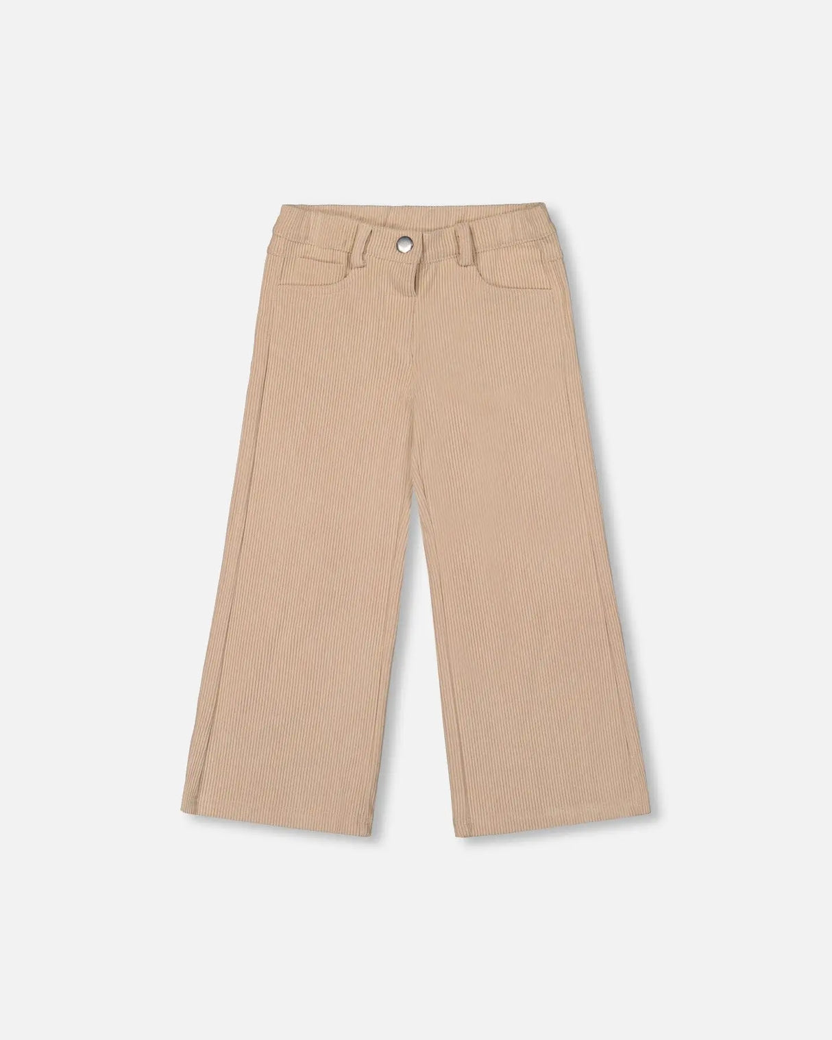 Wide Leg Corduroy Pants Beige | Deux par Deux | Jenni Kidz