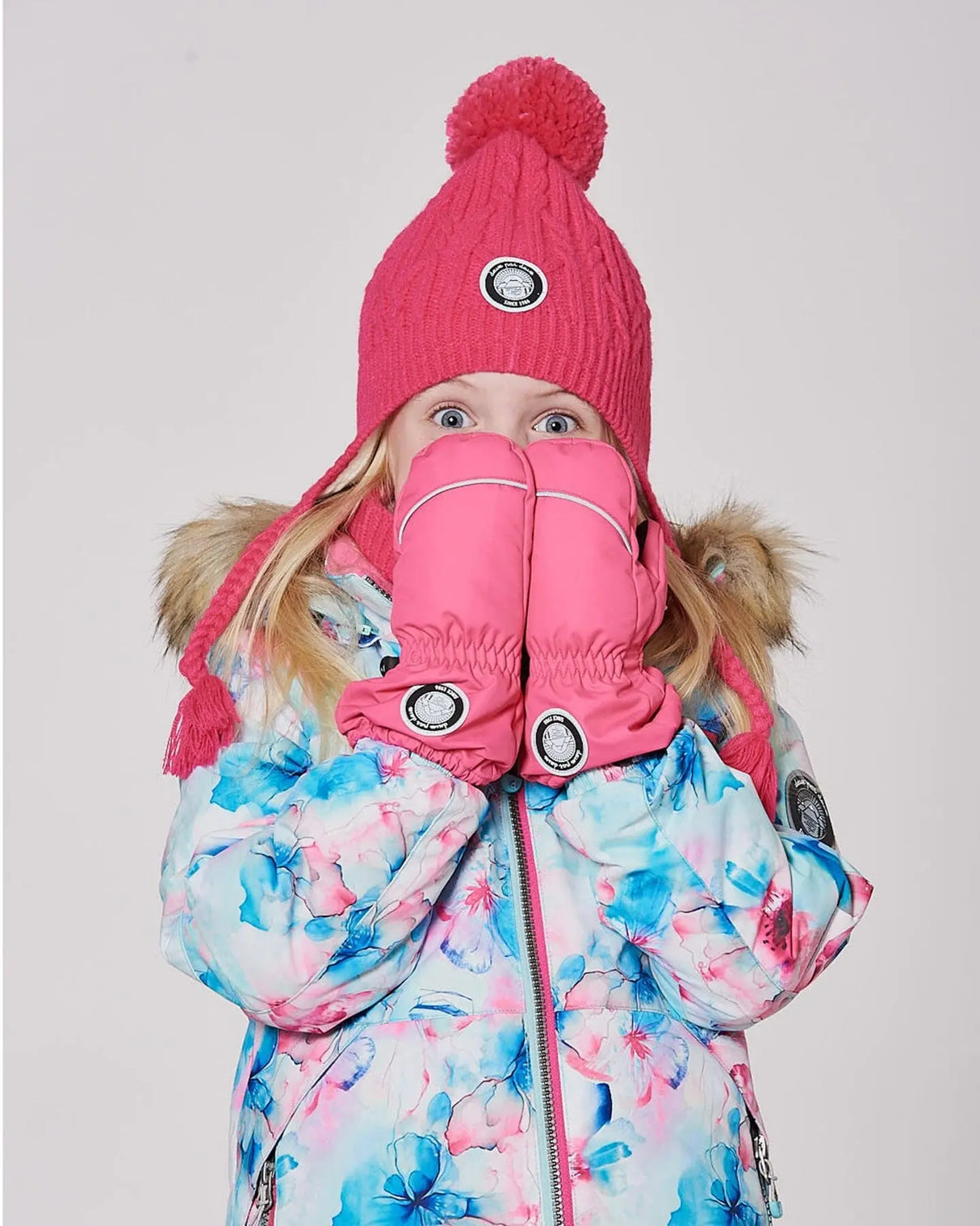 Winter Mittens Play Flash Coral | Deux par Deux | Jenni Kidz