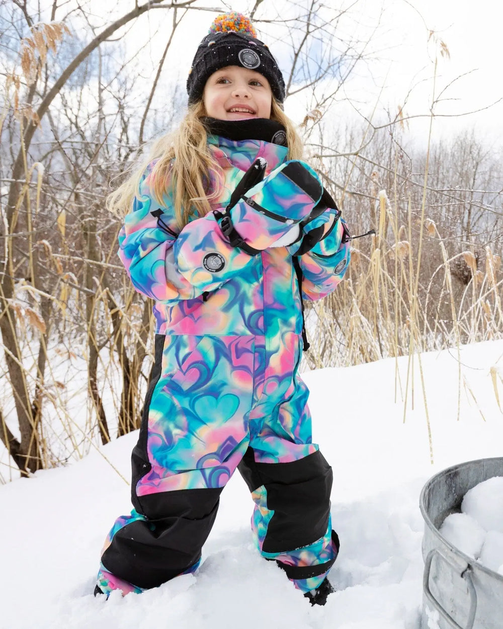 Winter Mittens Teknik Rainbow Heart Print | Deux par Deux | Jenni Kidz