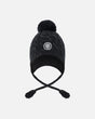 Winter Peruvian Knit Hat With Pompom And Lining Black | Deux par Deux | Jenni Kidz