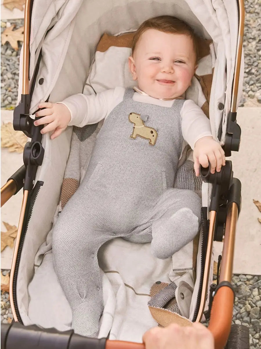 Woofle Patterned Romper Grey | Mayoral | Mayoral | Jenni Kidz