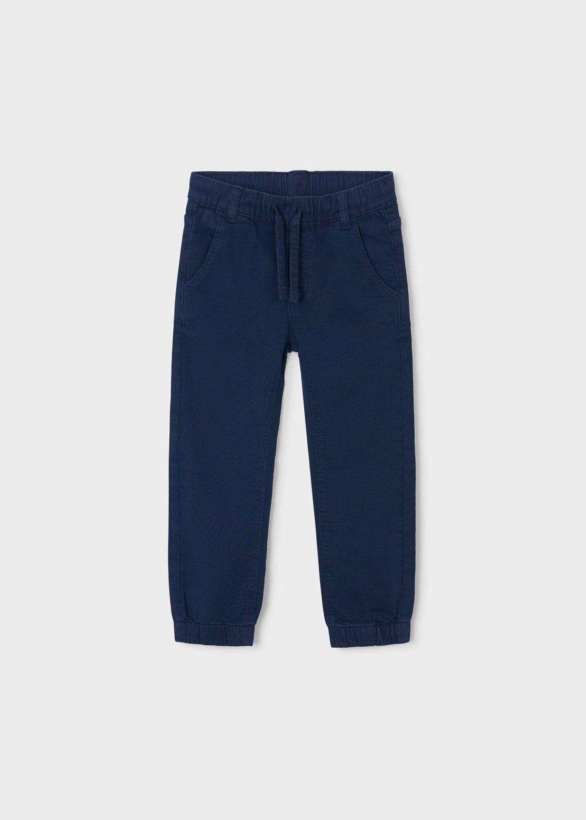 Navy pull-on jogger pants with drawstring waist and elastic cuffs, Mayoral boys