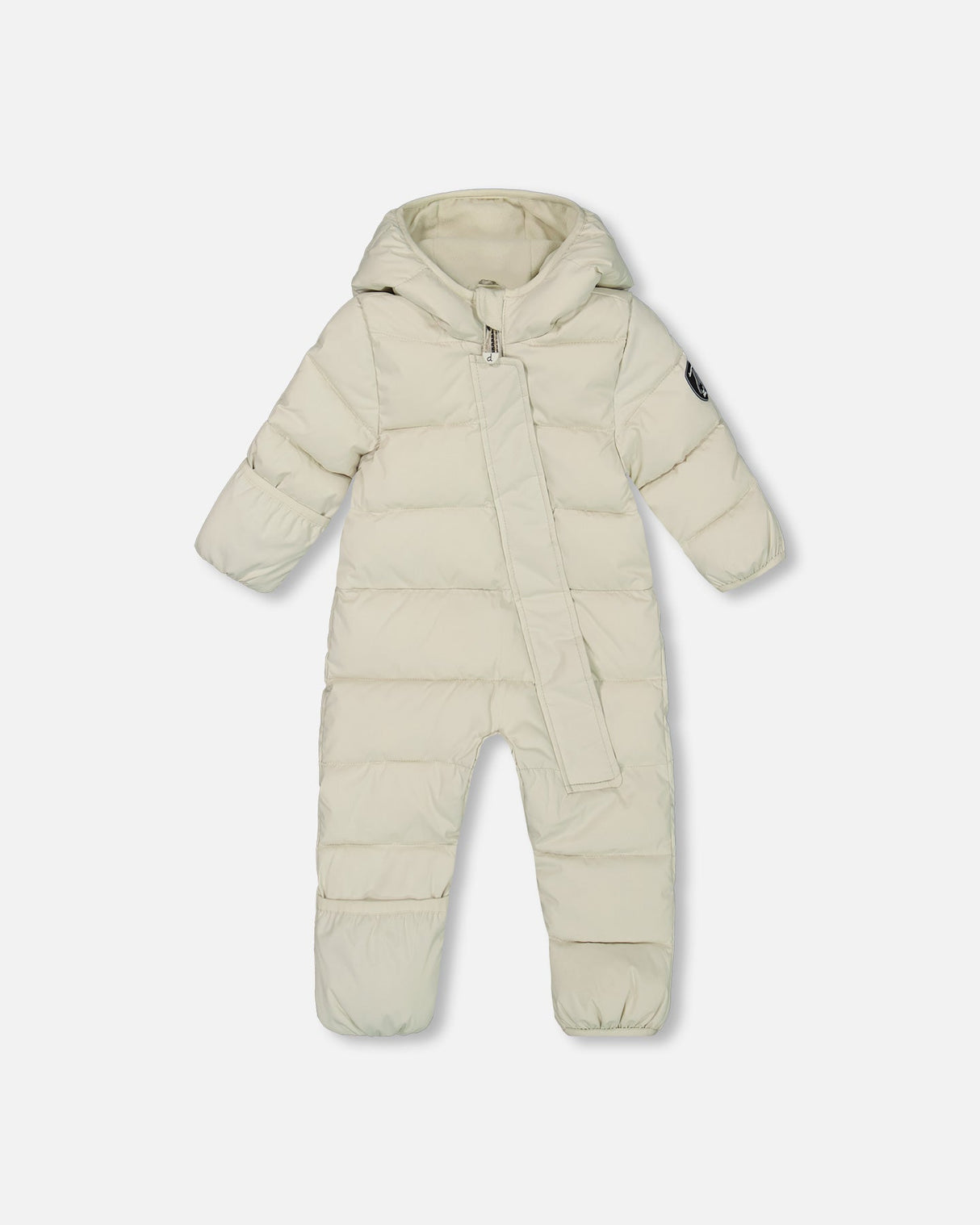 Deux Par Deux One-Piece Baby Cloud Snowsuit Off-White front view