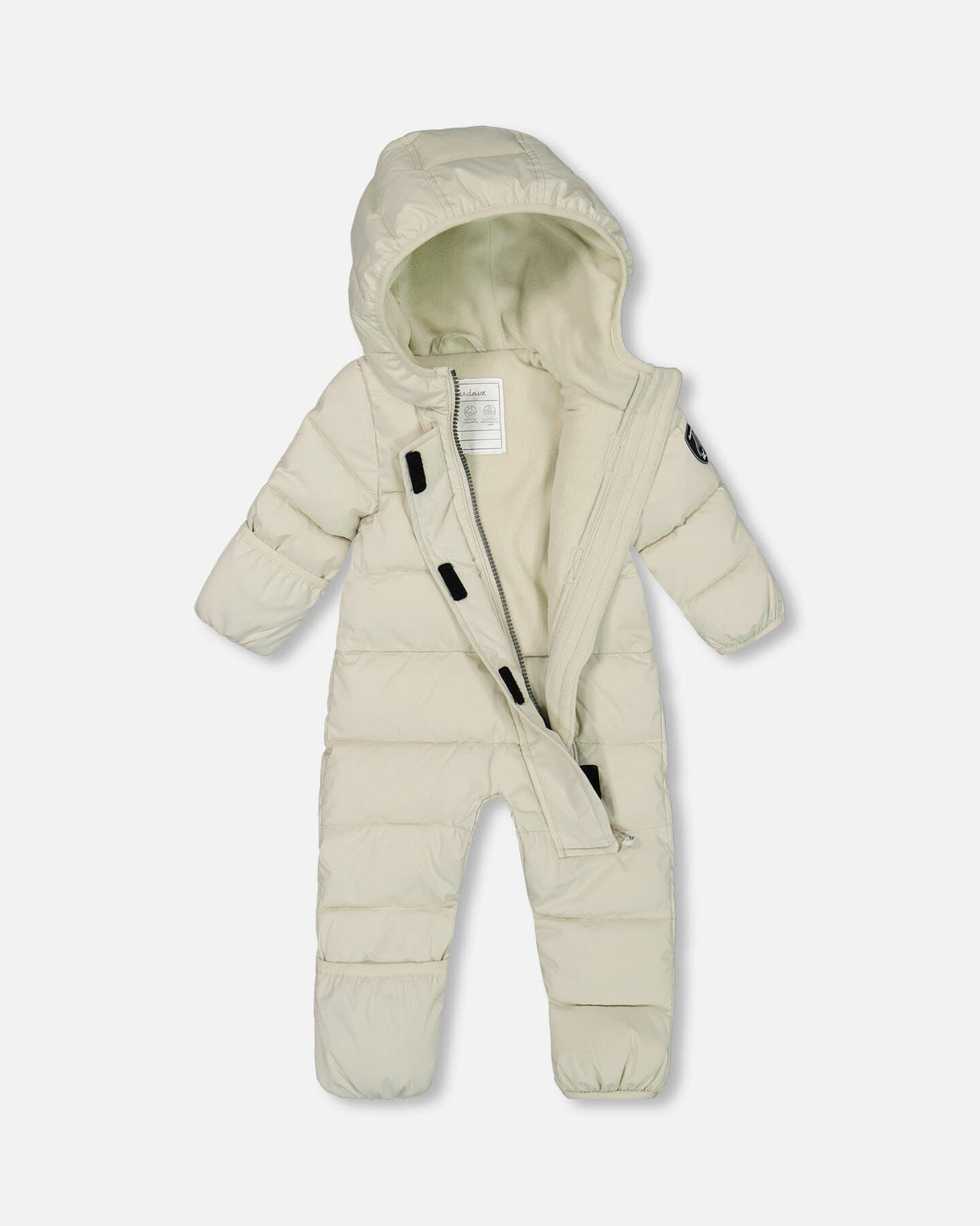 Baby Cloud off-white snowsuit with hood and zipper details