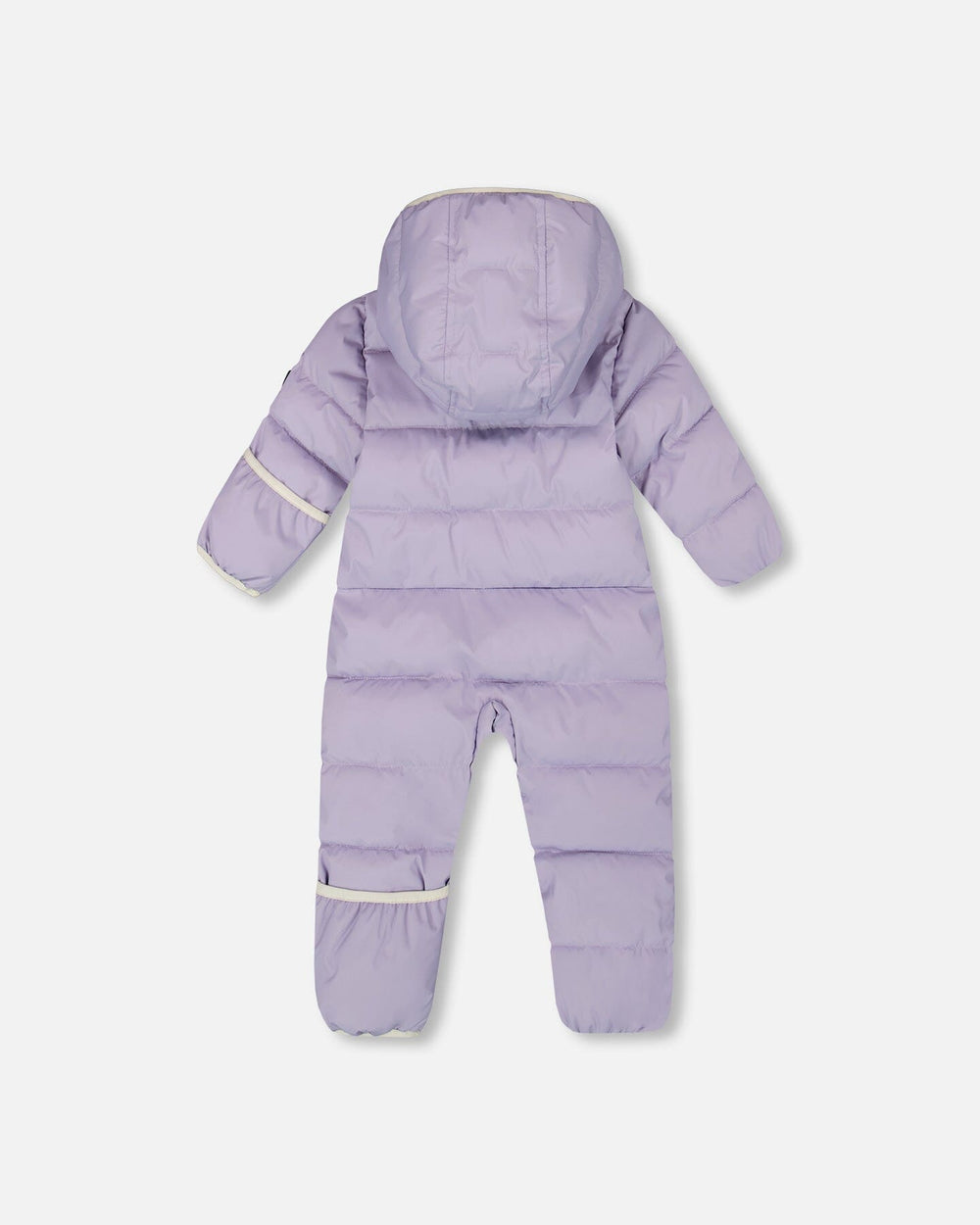 Back view of Deux Par Deux Baby Cloud Snowsuit Purple Gray