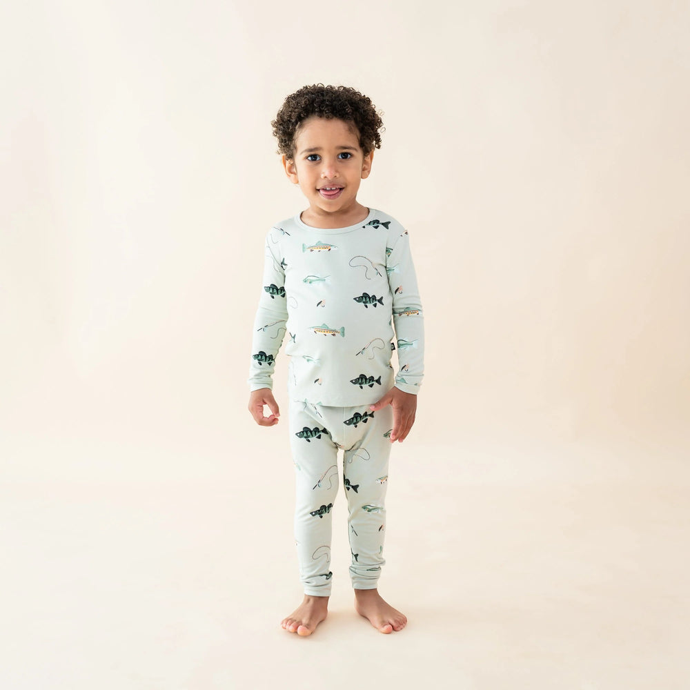 Long Sleeve Pajamas in Fishing | Kyte Baby