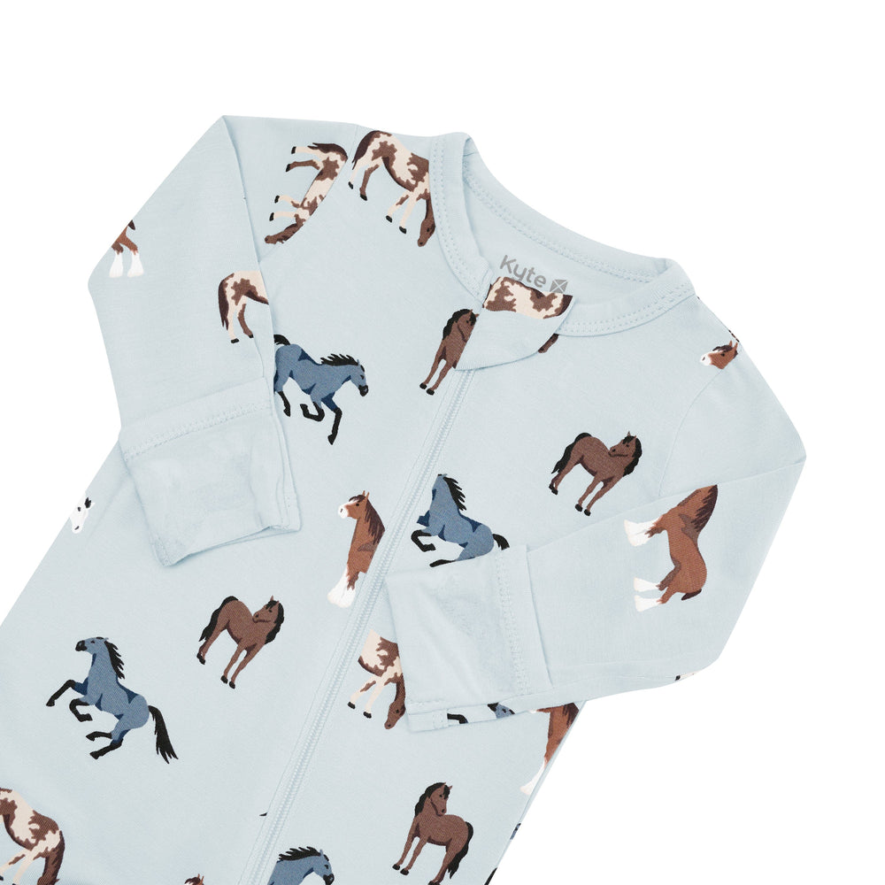 Zippered Footie in Horse | Kyte Baby