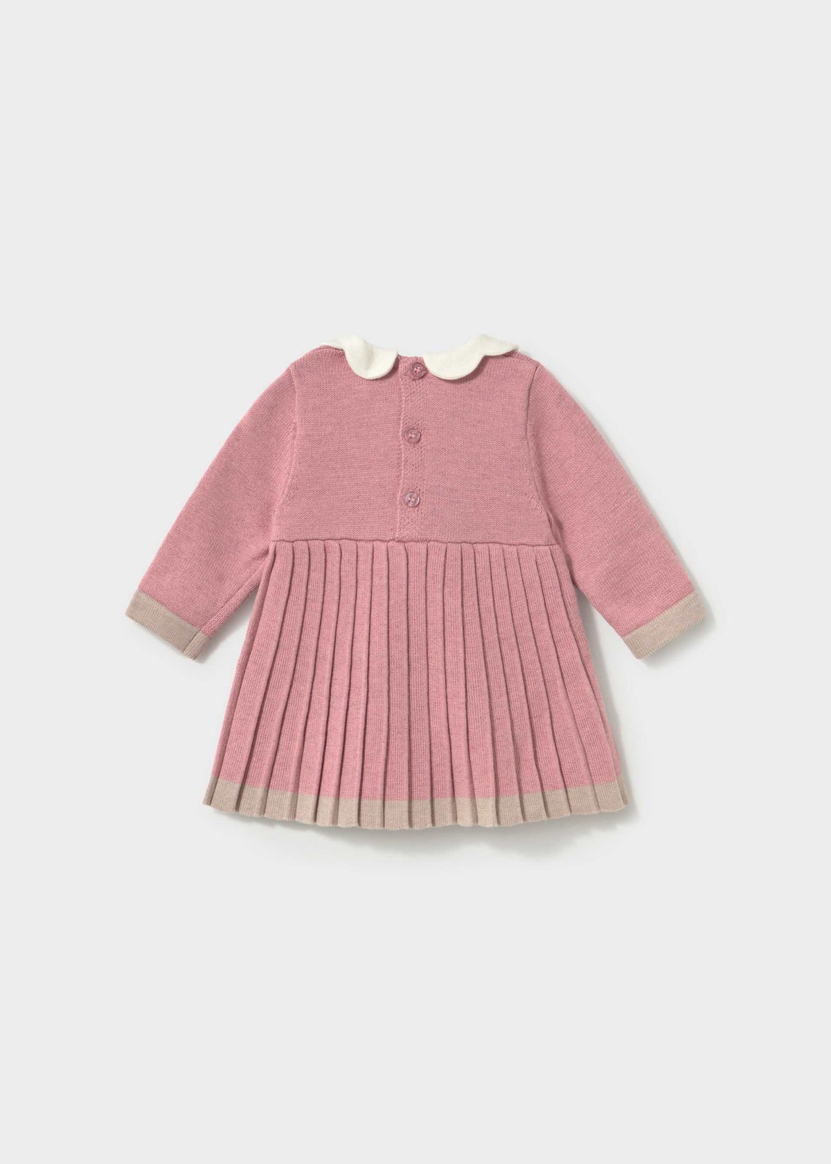 Mayoral newborn girl knit dress in Cipria, sizes 2-18M – product view 2