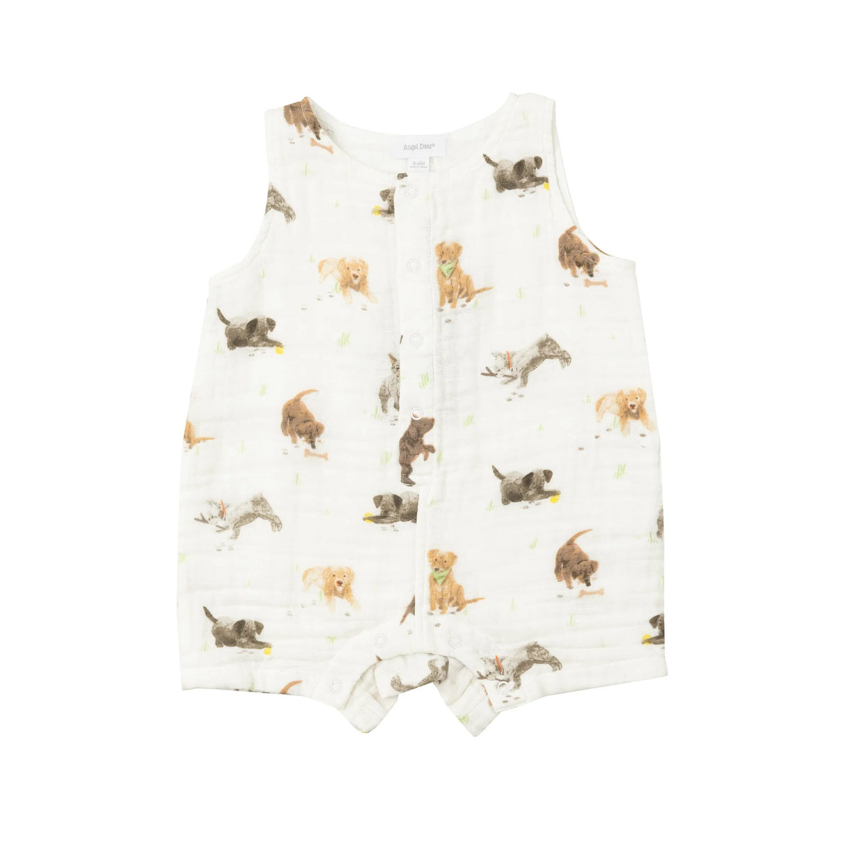 Shortie Romper - Watercolor Puppies | Angel Dear - Jenni Kidz
