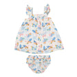 Sundress And Diaper Cover - Butterfly Patch | Angel Dear - Jenni Kidz