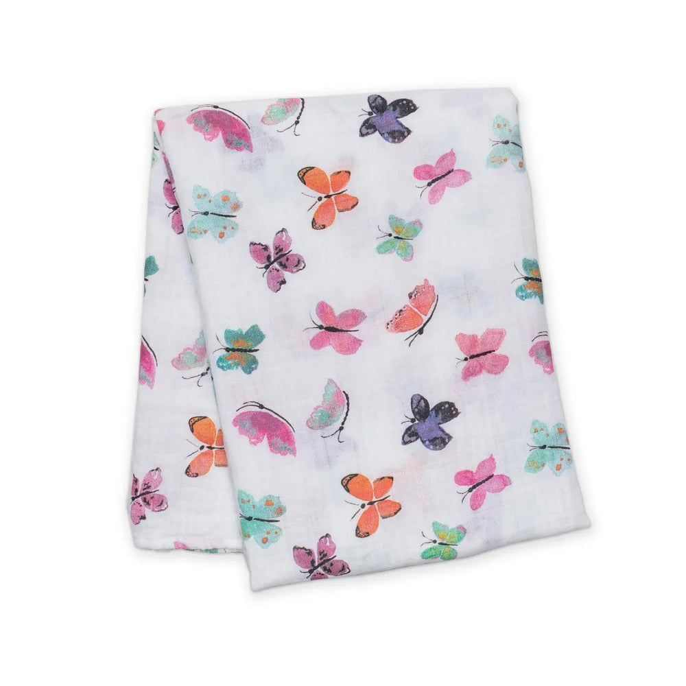 Cotton Muslin Swaddle - Butterfly | Lulujo | Lulujo | Jenni Kidz