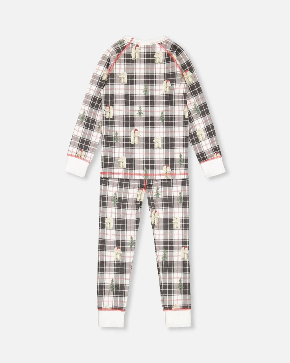 Organic Cotton Kids Christmas Family Two Piece Printed Polar Bear Boys Pajama Set | Deux par Deux | Jenni Kidz