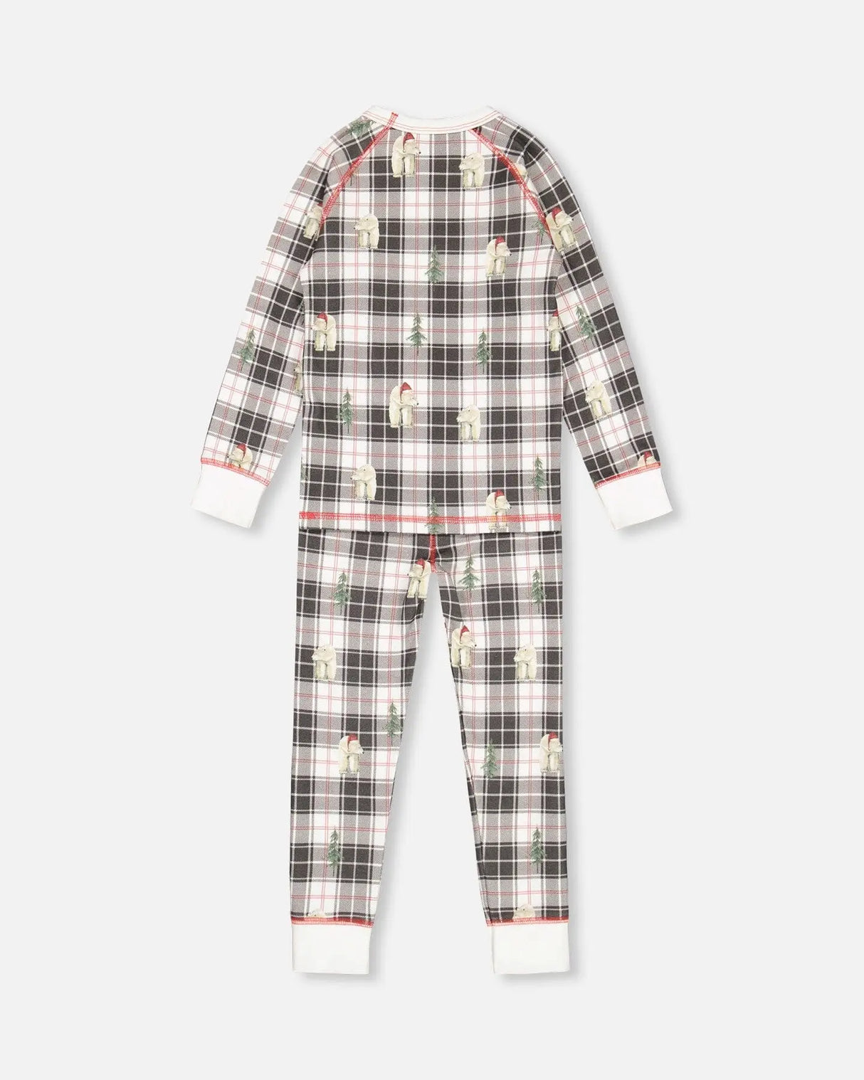 Organic Cotton Kids Christmas Family Two Piece Printed Polar Bear Boys Pajama Set | Deux par Deux | Jenni Kidz