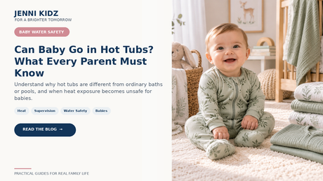 Baby hot tub safety guide about heat exposure water safety and supervision