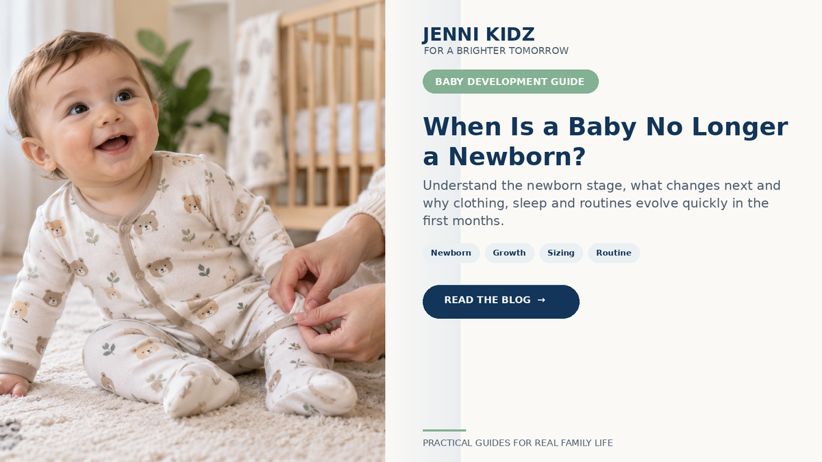 Baby development guide explaining when the newborn stage ends and what changes next