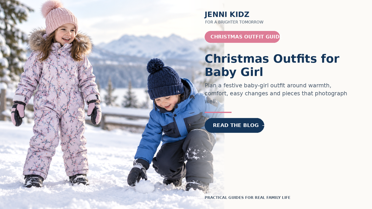 Christmas outfit guide for baby girls with warm comfortable festive clothing