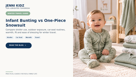 Infant bunting versus one-piece snowsuit guide for winter travel stroller use and car-seat routines
