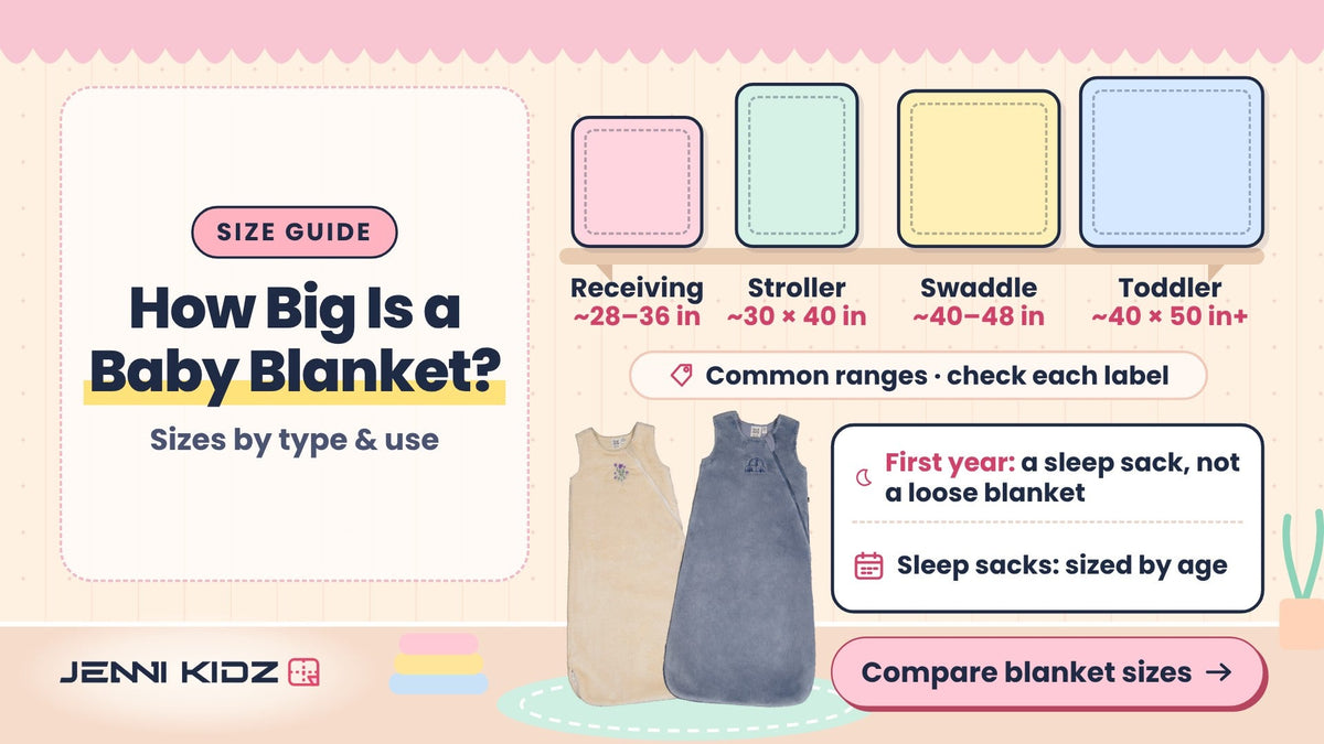 How big is a baby blanket? Receiving, stroller, swaddle and toddler sizes with Deux par Deux Plush Sleep Sacks