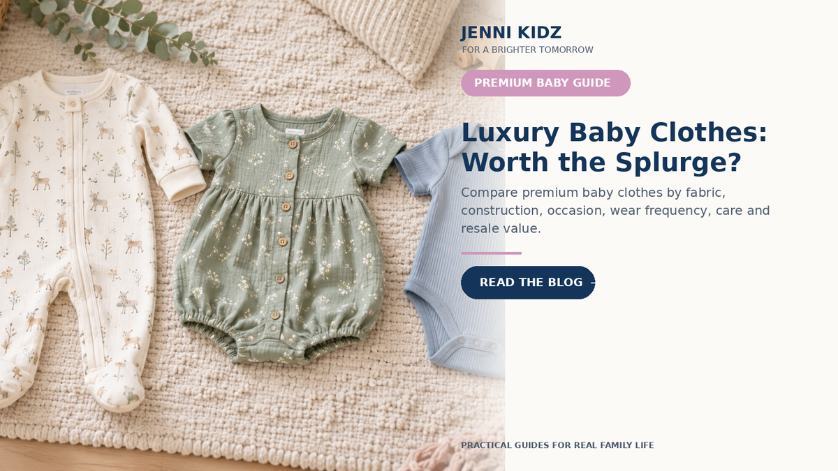 Luxury baby clothing guide comparing fabric construction occasion care and value