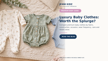 Luxury baby clothing guide comparing fabric construction occasion care and value