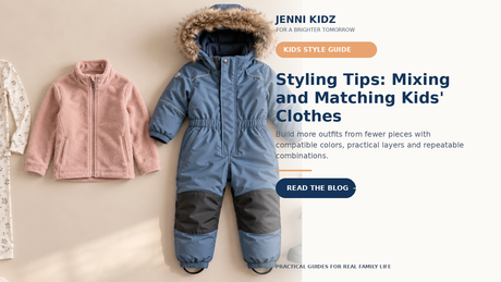 Kids clothing styling guide for mixing matching colors layers and repeatable outfits