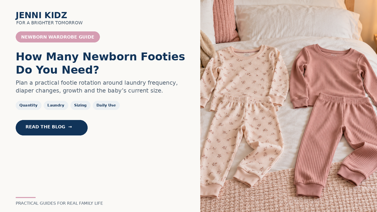 Newborn footie quantity guide for laundry frequency sizing growth and daily use