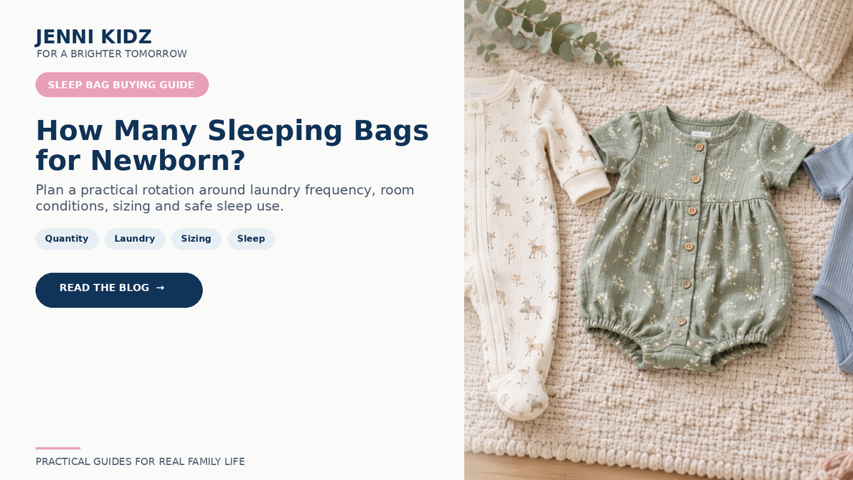 Newborn sleeping bag guide for quantity laundry sizing and safe sleep use