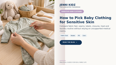 Baby clothing guide for sensitive skin covering fabric feel seams fit and laundry care