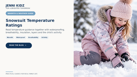 Kids snowsuit temperature ratings guide for warmth waterproofing breathability and activity