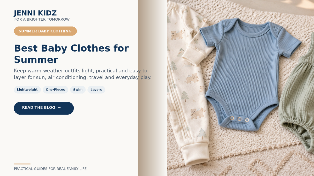 Summer baby clothing guide for lightweight one-pieces fabrics swimwear and easy layers