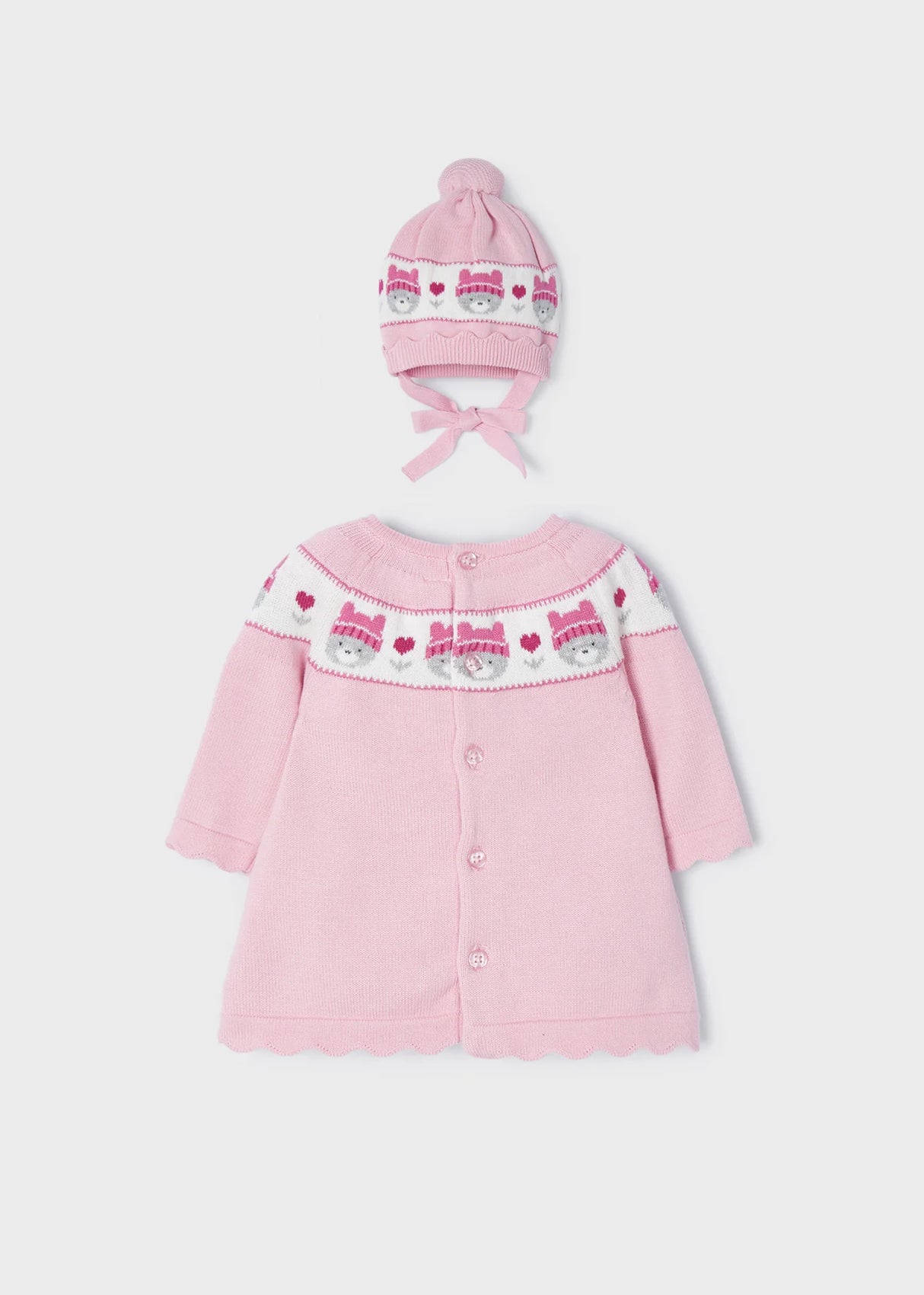 Pink Knitted Dress With Hat Set - Girls | Mayoral - Jenni Kidz