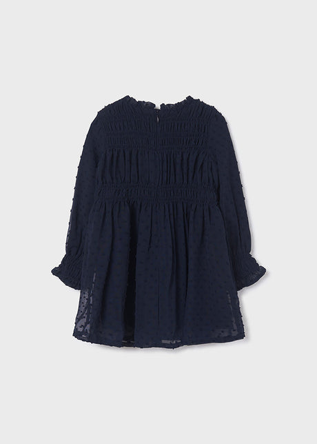 Girls Navy Chiffon Dress | Mayoral - Jenni Kidz