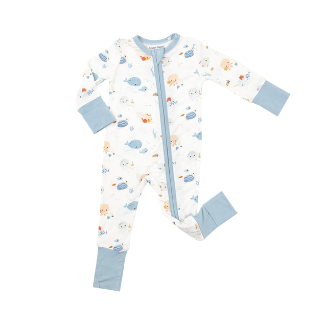 Two Way Zipper Romper - Cute Ocean | Angel Dear - Jenni Kidz