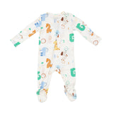 Two Way Zipper Footie - Animal Numbers | Angel Dear - Jenni Kidz