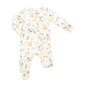 Angel Dear Farm Babies two-way zipper footie for baby boys