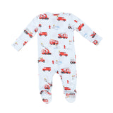 Two Way Zipper Footie - Firetruck Dalmations | Angel Dear - Jenni Kidz