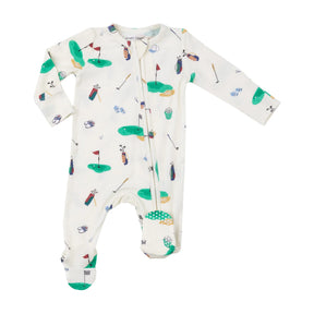 Angel Dear Golf two-way zipper footie for baby boys