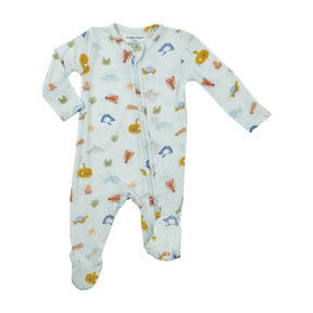 Angel Dear Inky Ocean two-way zipper footie for baby boys