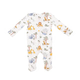 Two Way Zipper Footie - Painted Safari Animals | Angel Dear - Jenni Kidz